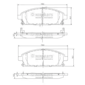Гальмiвнi колодки к-кт. NIPPARTS J3601071
