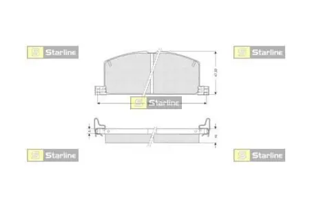 Тормозные колодки к-кт. STARLINE BD S090