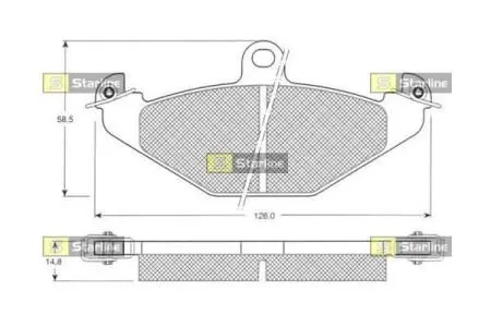 Фото 1 - гальмівні колодки дискові STARLINE BD S059 Гальмівні колодки дискові STARLINE BD S059 (фото 1)
