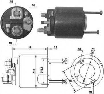 Реле втягивающее стартера MAGNETI MARELLI 940113050064