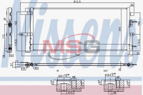 Конденсер кондиционера NISSENS 940626