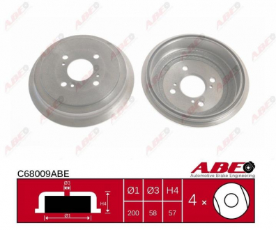 Тормозной барабан ABE C68009ABE
