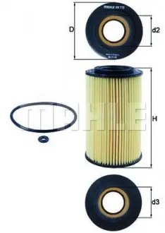 Фильтр масляный Knecht MAHLE KNECHT OX773D