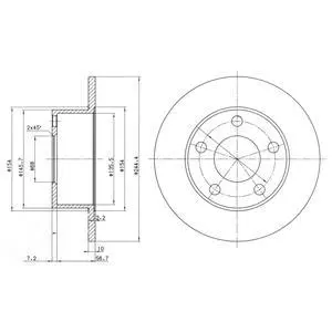 Тормозной диск Delphi BG2746C (фото 1)