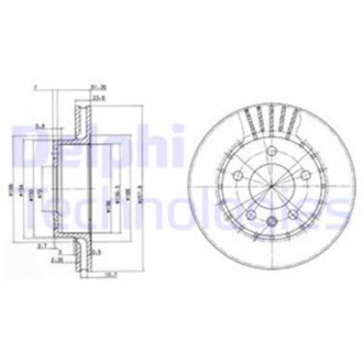 Тормозной диск Delphi BG2384