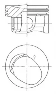Поршень в комплекте на 1 цилиндр, STD KOLBENSCHMIDT 41257600