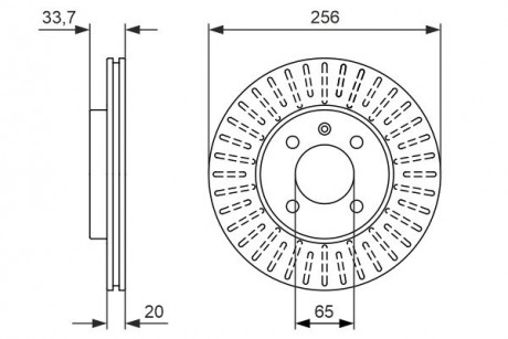 Тормозной диск BOSCH 0986479853 (фото 1)