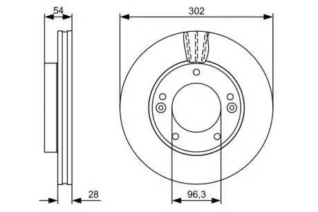 Тормозной диск BOSCH 0 986 479 540 (фото 1)