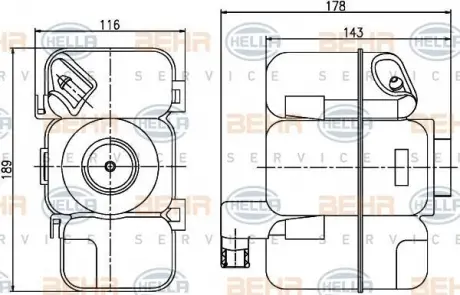 Бачок расширительный HELLA 8MA 376 789-741