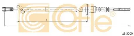 Трос сцепления COFLE 18.3500