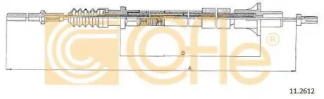Трос сцепления COFLE 11.2612