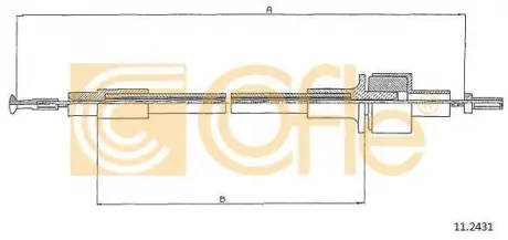 Фото 1 - трос сцепления COFLE 11.2431 Трос сцепления COFLE 11.2431 (фото 1)