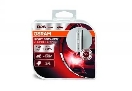 Автолампа Xenarc Night Breaker Unlimited D2S P32d-2 35 W прозрачная OSRAM 66240XNB-HCB (фото 1)