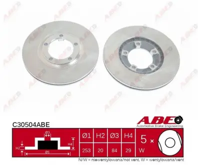 Тормозной диск ABE C30504ABE