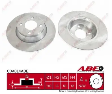 Тормозной диск ABE C3A014ABE