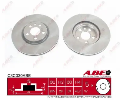 Тормозной диск ABE C3C030ABE