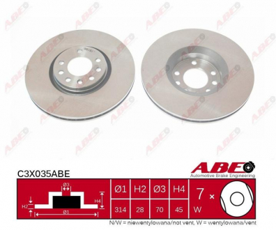 Тормозной диск ABE C3X035ABE (фото 1)