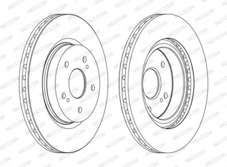 Тормозной диск.комплект 2шт. FERODO DDF1635C