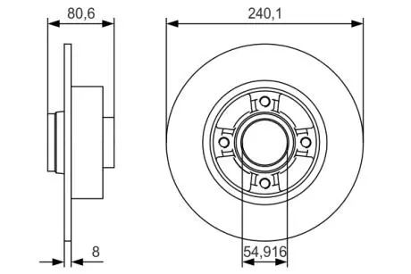 Тормозной диск RENAULT Clio / Megane / Modus / Twingo / Wind \ &#039;\&#039; R \ &#039;\&#039; 1.2-2.0 \ &#039;\&#039; 02 &gt;&gt; PR2 BOSCH 0 986 479 S37 (фото 1)