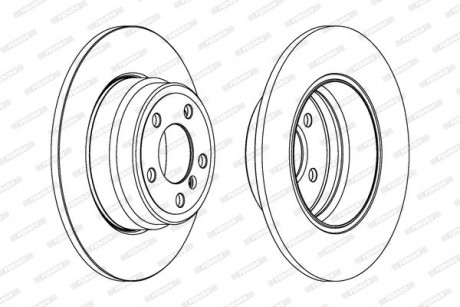 Диск тормозной FERODO DDF1255C-1 (фото 1)