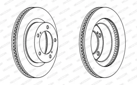 Диск тормозной FERODO DDF1798C-1