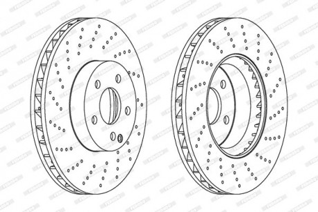 Диск тормозной FERODO DDF1694C-1 (фото 1)