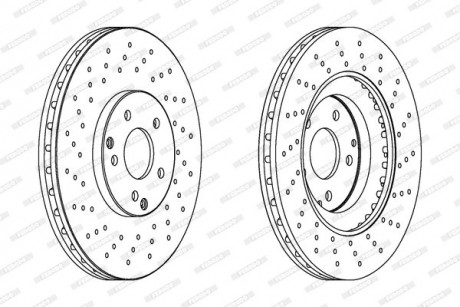 Диск тормозной FERODO DDF1582C-1 (фото 1)