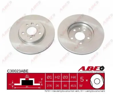 Тормозной диск ABE C30023ABE
