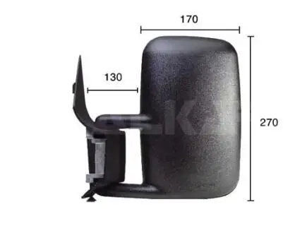 Дзеркало лев. ручні. регул., опукле ALKAR 9201910