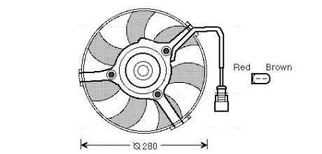 Вентилятор радіатора AVA COOLING AI 7516