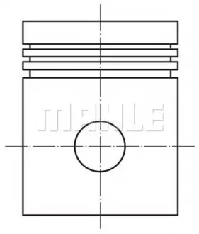 Поршень в комплекте на 1 цилиндр, STD MAHLE KNECHT 028PI00126000