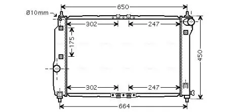 Радіатор охолодження CHEVROLET AVEO (T250, T255) (05-) 1.4 i 16V (AVA) AVA COOLING DWA2067