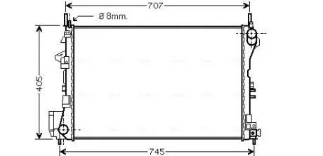 Радиатор охлаждения AVA COOLING OL 2338 (фото 1)