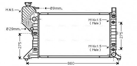 Радiатор AVA AVA COOLING MSA 2343