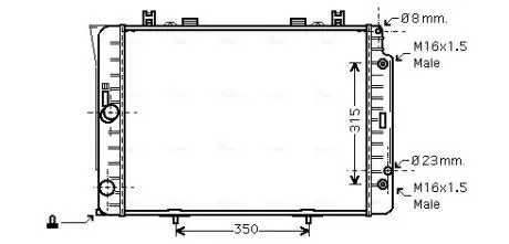 Радiатор AVA AVA COOLING MSA 2151