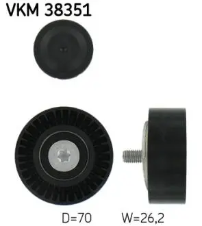 Ролик паразитный BMW 5/6/7 / X5 &quot;3,0 / 4,8L&quot; 01 &gt;&gt; SKF VKM38351 (фото 1)