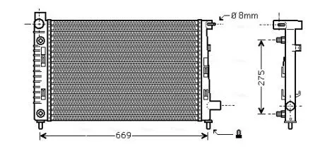 Радиатор AVA AVA COOLING MSA 2282