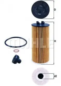 Фильтр масляный BMW X1 1.6-2.8 15-, MINI COOPER 1.5-2.0 13- (KNECHT-MAHLE) MAHLE KNECHT OX815D