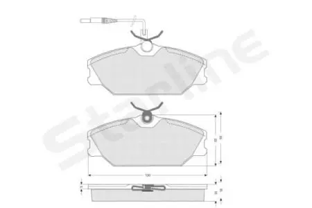 Гальмівні колодки дискові STARLINE BD S034