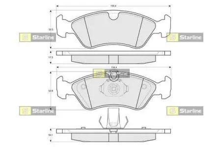 Тормозные колодки к-кт. STARLINE BD S048