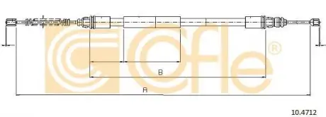Трос стоянкового гальма COFLE 10.4712