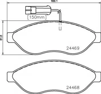 Тормозные колодки к-кт. BREMBO P23 144