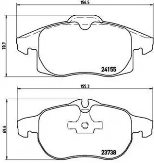 Тормозные колодки к-кт. BREMBO P10 011