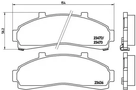 Тормозные колодки к-кт. BREMBO P24 041