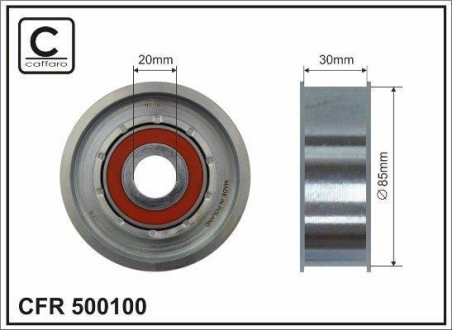 Ролик натяжной ремня CAFFARO 500100