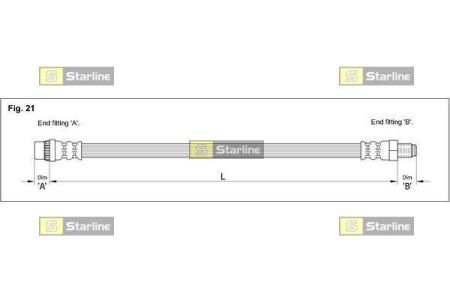 Гальмiвній шланг STARLINE HA DA.1240 (фото 1)