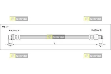 Тормозной шланг STARLINE HA DA.1240