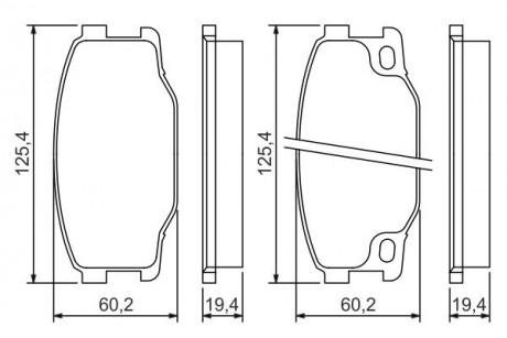 Колодки тормозные дисковые BOSCH 0986494442 (фото 1)