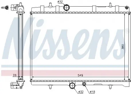 Радіатор охолоджування NISSENS 63689A (фото 1)