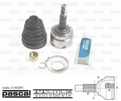 Шарнір прівідного валу PASCAL G1X032PC